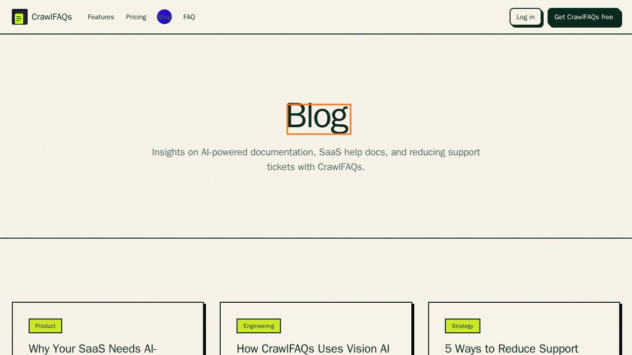 Screenshot for Exploring CrawlFAQs: Your Guide to AI-Powered Documentation